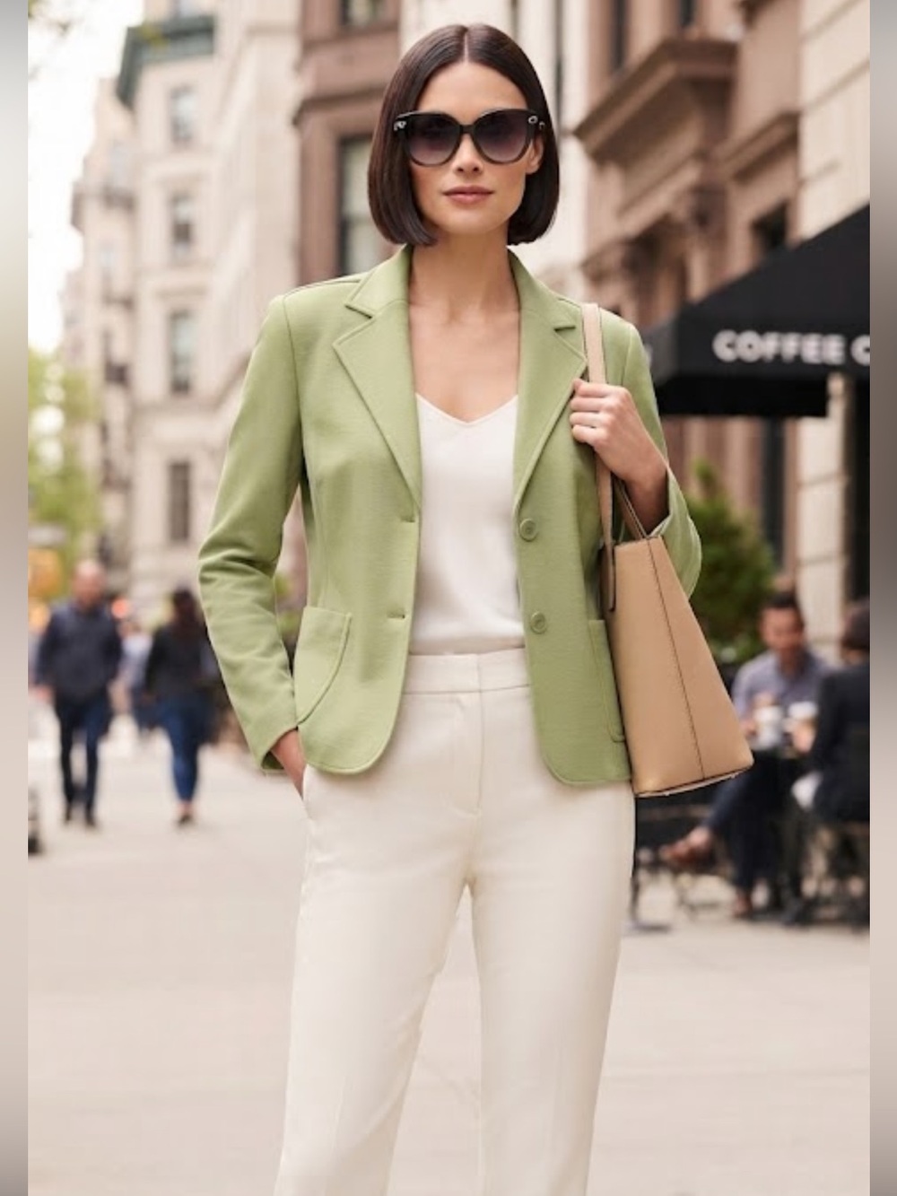 Talbots Double Faced Green Blazer